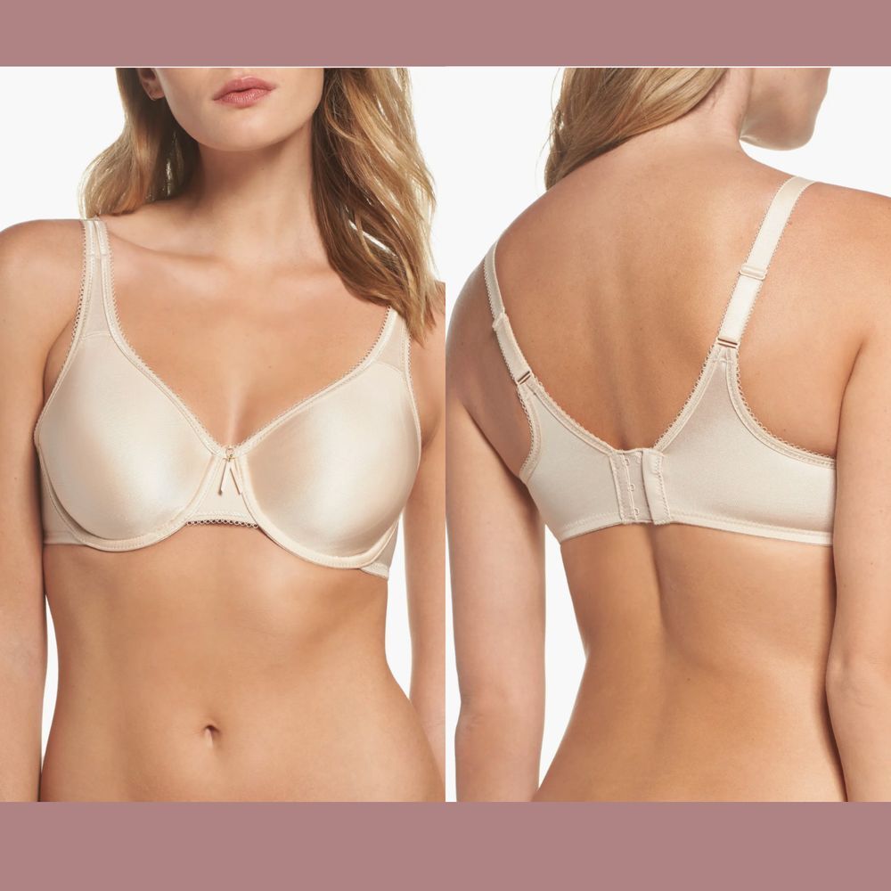 NEW $58 Wacoal [ 44DD ] Basic Beauty Seamless Underwire Bra Naturally Nude 6345‎